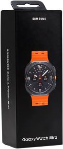 Galaxy Watch Ultra, Smartwatch titanium gray, Navy Band orange, 47mm
