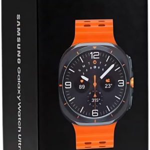 Galaxy Watch Ultra, Smartwatch titanium gray, Navy Band orange, 47mm