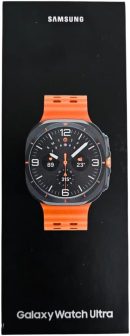 Galaxy Watch Ultra, Smartwatch titanium gray, Navy Band orange, 47mm