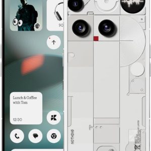 Nothing Phone (3) 手機 2025 全新 5G 解鎖手機 512GB,Android 15,Snapdragon 8s Gen4,AI 手機,附四個 50MP 相機和AMOLED 顯示器,5150mAh, 字形介面,智慧型手機白色