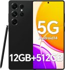 解鎖手機 F25 Ultra,12GB + 512GB,5G Android 14 手機,7 吋 OLED 顯示器,108MP+48MP 相機,大型電池 5000mAh, 內建筆,Face ID,GPS,雙 SIM 卡智慧型手機(黑色)