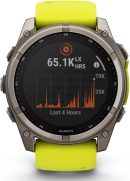Garmin Fenix 8 太陽能藍寶石(51 毫米,鈦/安培黃色)多運動 GPS 智慧型手錶禮盒組 - 1.4 吋觸控螢幕,內建 LED 手電筒,附 PlayBetter 充電器、螢幕、轉接器、保護套