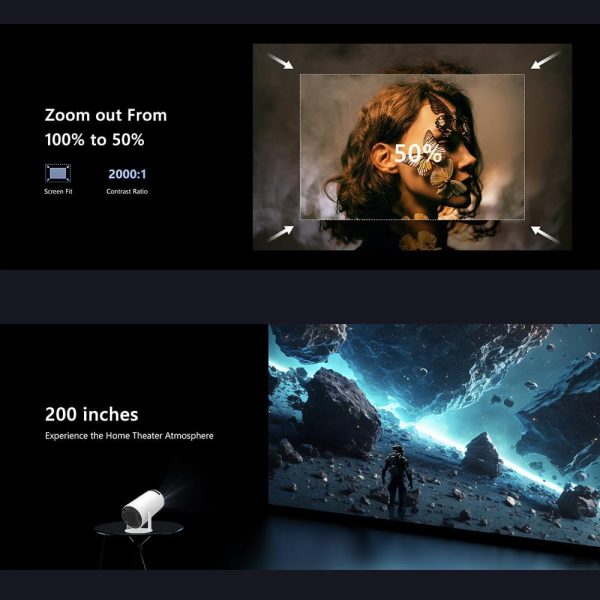 Magic 投影機 Pro - 強大的 4k 立方體,附 WiFi、藍牙和自動垂直校正,帶來家庭影院體驗 - Image 9