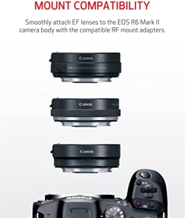 Canon 佳能 EOS R6 Mark II 無反光鏡相機 RF24-105mm F4-7.1 是 STM 鏡頭套件,全片幅混合式相機,2420 萬像素 CMOS 感應器,照片和視訊功能,黑色 - Image 5