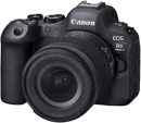 Canon 佳能 EOS R6 Mark II 無反光鏡相機 RF24-105mm F4-7.1 是 STM 鏡頭套件,全片幅混合式相機,2420 萬像素 CMOS 感應器,照片和視訊功能,黑色