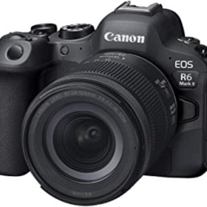 Canon 佳能 EOS R6 Mark II 無反光鏡相機 RF24-105mm F4-7.1 是 STM 鏡頭套件,全片幅混合式相機,2420 萬像素 CMOS 感應器,照片和視訊功能,黑色