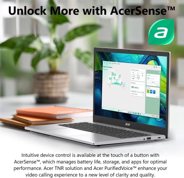 Acer 宏碁 Aspire 15 Slim 筆記型電腦 AG15-32P-39R2 | 15.6 吋 FHD (1920 x 1080) IPS 顯示器 | 8 核心 Intel Core 3 N355 處理器 | Intel Graphics | 8GB DDR5 RAM | 128GB HD | Wi-Fi 6 | Windows 11 Home - Image 14