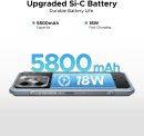 DOODEE Blade GT Pro 5G 堅固型手機,附 LED 燈光效果,32GB+512GB/2TB 堅固智慧型手機,7 吋 FHD+120Hz,5800 mAh Android 手機,100MP+32MP AI 相機/臉部和手指識別/NFC,黑色