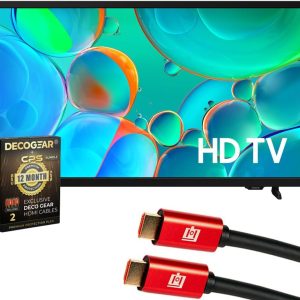 Samsung 三星 32 吋 HD H5000F 720P 智慧型電視 (2025) CPS 獨家 1 年保護,2 條 HDMI 纜線和裝飾齒輪完整家庭影院初學者指南