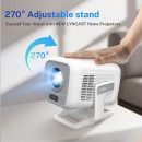 智慧型投影機 Android OS,原生 1080P Full HD 4K 支援 12000 流明,內建應用程式、電焦點和自動梯形可攜式投影機,附杜比音效、WiFi和藍牙,相容於 iOS/HDMI