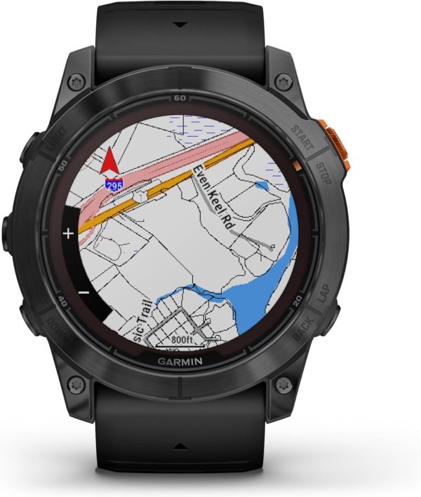 Wearable4U Garmin Fenix 7X Pro 太陽能版 (無 Wi-Fi) 智慧型手錶,板岩灰色附黑色錶帶,1.4 吋顯示器,內建手電筒黑色耳塞組 - Image 5