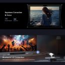Magic 投影機 Pro - 強大的 4k 立方體,附 WiFi、藍牙和自動垂直校正,帶來家庭影院體驗