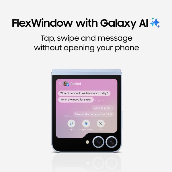 SAMSUNG 三星 Galaxy Z Flip6,512GB 解鎖 Android 智慧型手機、FlexCam、照片輔助、攝錄機模式、即時解釋器、小巧可折疊設計、口袋尺寸便攜性、2024 年美國 1 年保固,藍色 - Image 5
