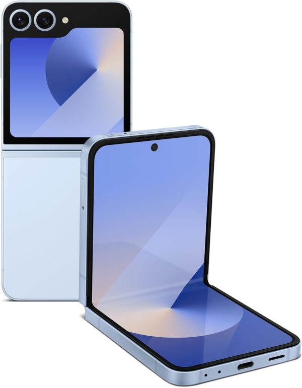 SAMSUNG 三星 Galaxy Z Flip6,512GB 解鎖 Android 智慧型手機、FlexCam、照片輔助、攝錄機模式、即時解釋器、小巧可折疊設計、口袋尺寸便攜性、2024 年美國 1 年保固,藍色
