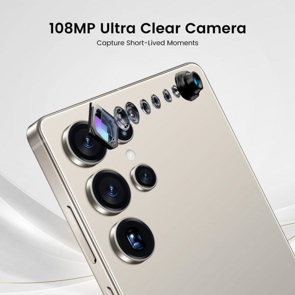 I25 Ultra 旗艦殺手智慧型手機 - Snapdragon 8 Gen 3、16GB+512GB、大型 7 吋 FHD+ 顯示器、108MP+68MP Pro Cam、7000mAh 2 日電池、Android 14 包括手寫筆(鈦灰色) - Image 3