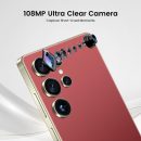 I25 Ultra 旗艦殺手智慧型手機 - Snapdragon 8 Gen 3、16GB+512GB、大型 7 吋 FHD+ 顯示器,108MP+68MP Pro Cam,7000mAh 2 日電池,Android 14 包括手寫筆(酒紅色)