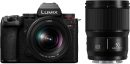 Panasonic LUMIX S5II 無反光鏡相機,24.2MP 全畫幅,相位混合自動對焦,Active I.S. 技術,無限錄製,20-60 公釐 F3.5-5.6 和 50 公釐 F1.8 L 安裝鏡頭,LUMIX 相機 - DC-S5M2WK