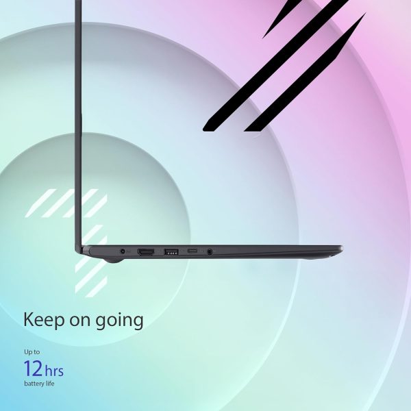 ASUS 華碩 15.6 吋 Vivobook Go Slim 筆記型電腦,輕薄便攜,適合學生學習,Intel 雙核心 N4500,4GB RAM,128GB SSD,Windows 11,Star Black,L510KA-ES04 - Image 4