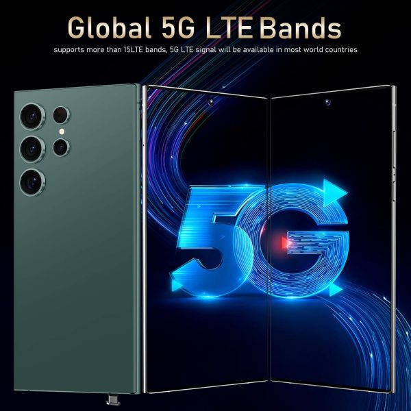 I25 超解鎖手機,6800mAh 長效電池壽命智慧型手機,內置筆,7 吋 HD 螢幕 8+512GB 解鎖手機,5G/雙 SIM 卡/指紋解鎖/Face ID(綠色) - Image 3