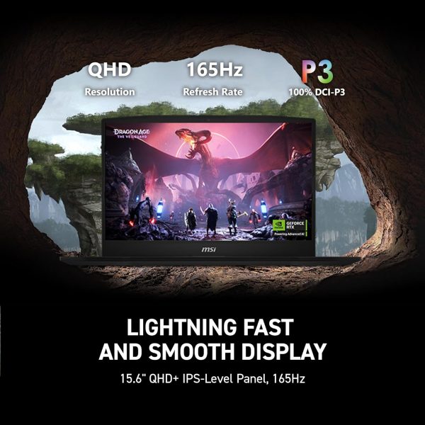MSI Katana 15 HX 15.6 吋 165Hz QHD+ 電競筆記型電腦:Intel Core i9-14900HX、NVIDIA Geforce RTX 5070、32GB DDR5、1TB NVMe SSD、RGB 鍵盤、Win 11 Home:黑色 B14WGK-016US - Image 4