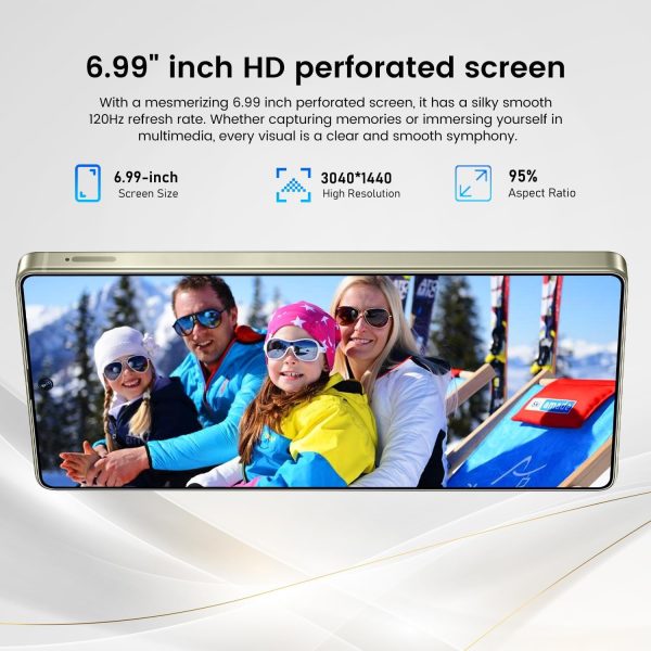 I25 Ultra 旗艦殺手智慧型手機 - Snapdragon 8 Gen 3、16GB+512GB、大型 7 吋 FHD+ 顯示器,108MP+68MP Pro Cam,7000mAh 2 日電池,Android 14 包括手寫筆(酒紅色) - Image 2