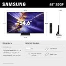 SAMSUNG 三星 55 吋 OLED S90F 4K 智慧型電視(2025 型號)NQ4 AI Gen3 處理器,4K AI Upscaling Pro、OLED HDR +、Motion Xcelerator 144Hz、Samsung Vision AI、Alexa 內建