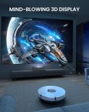 4K 智慧型投影機,附 Wifi 和藍牙,1080P 全高清投影機,附揚聲器,3000 ANSI,WIFI6/5G,超短投擲,三個 UHD 雷射電視,HDR10 151 英吋,家庭臥室投影機 H6