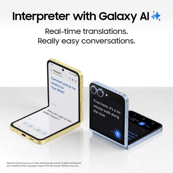 SAMSUNG 三星 Galaxy Z Flip6,512GB 解鎖 Android 智慧型手機、FlexCam、照片輔助、攝錄機模式、即時解釋器、小巧可折疊設計、口袋尺寸便攜性、2024 年美國 1 年保固,藍色 - Image 4