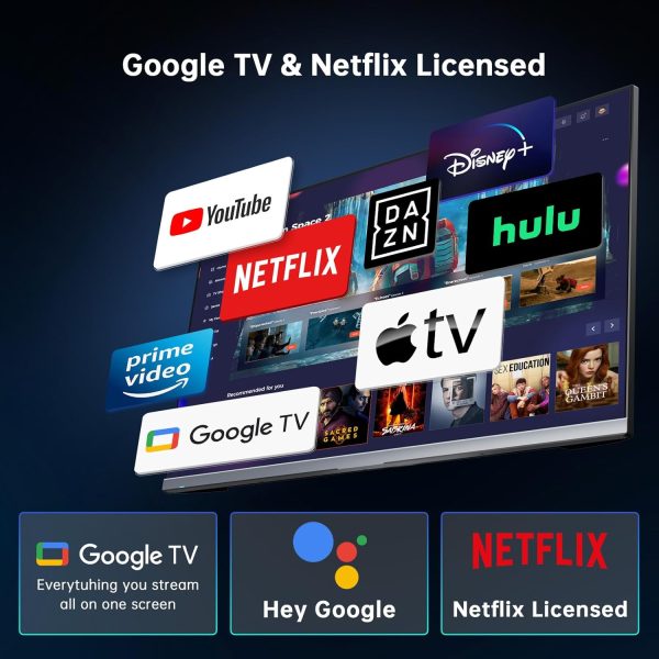 KTC 32 吋 4K 智慧型顯示器,Google System UHD (3840x 2160) 智慧型顯示器,附揚聲器,Netflix 授權,Type-C 65W PD,無線顯示,HDR,藍牙,Hey Google Voice Remote,VESA 支援,A32Q8 - Image 3