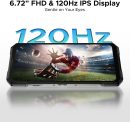 DOODEE Blade GT Pro 5G 堅固型手機,附 LED 燈光效果,32GB+512GB/2TB 堅固智慧型手機,7 吋 FHD+120Hz,5800 mAh Android 手機,100MP+32MP AI 相機/臉部和手指識別/NFC,黑色
