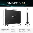 Hisense 32 吋 A4 系列 HD 智慧型 Fire TV (32A4HNF) - 全陣列 LED,HDR10,DTS Virtutual:X,超薄邊框設計,Alexa 內建