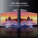 OmniStar 4K Projector with WiFi and Bluetooth, Mini Projector for Iphone 1080P Full HD with Speaker, Auto Focus/1500 ANSI/WIFI6/5G, 200" Display Compatible with iOS/Android/HDMI/USB/TV Stick L80