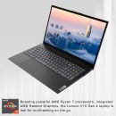 Lenovo V系列 V15 商務筆記型電腦,15.6 吋 FHD 顯示器,AMD Ryzen 7 7730U,40GB RAM,1TB SSD,數字鍵盤,HDMI,RJ45,網路攝影機,Wi-Fi,Windows 11 Pro,黑色