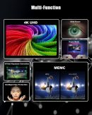 4K 智慧型投影機,附 Wifi 和藍牙,1080P 全高清投影機,附揚聲器,2200 ANSI,WIFI6/5G,超短投擲,三倍超高清雷射電視,HDR10 121 英吋,家庭臥室投影機 A6
