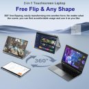 jumper 16 吋筆記型電腦,可轉換筆記型電腦,附四核心(最高 3.4GHz),16GB DDR5 RAM 640GB 儲存空間,360 度觸控螢幕,背光鍵盤,指紋讀取器,BT5.2,WiFi6