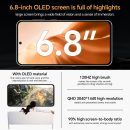 C56 Ultra 5G Unlocked Phones, Smartphone Android 14, 12GB+512GB Unlocked Android Phones, Snapdragon888, 5000mAh, 48+108MP Camera, 6.8“ HD Screen, Dual SIM+Memory Expansion, White
