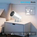 迷你投影機 便攜式 Proyector 4K 支援 全高清 1080P 小型投影機 附 270° 可旋轉支架 電影投影機 相容於電視棒/智慧型手機/HDMI/USB 適用於臥室 / 戶外露營