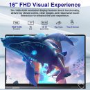 jumper 16 吋筆記型電腦,可轉換筆記型電腦,附四核心(最高 3.4GHz),16GB DDR5 RAM 640GB 儲存空間,360 度觸控螢幕,背光鍵盤,指紋讀取器,BT5.2,WiFi6