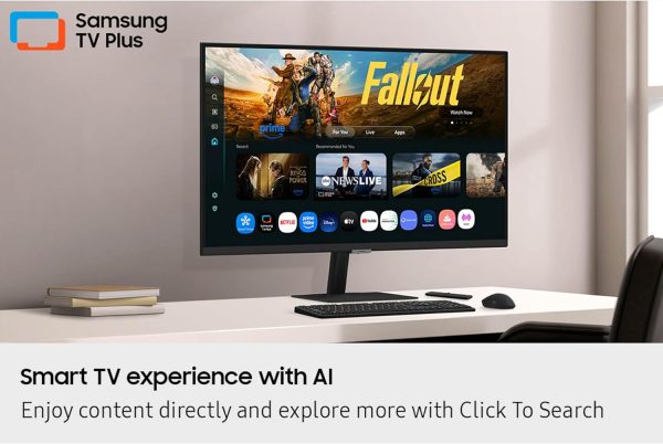 Samsung 三星 32 吋智慧型顯示器 M7 (M70F) 4K UHD 顯示器,Samsung Vision AI,智慧型電視應用程式,電競集線器,USB-C,HDMI 和 USB-A,黑色,LS32FM702UNXZA,2025 - Image 5