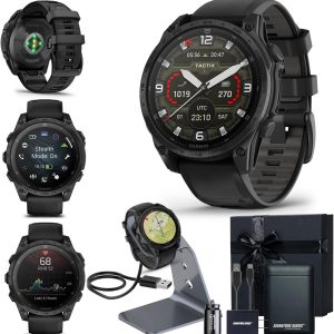 Garmin tactix 8 AMOLED Edition Premium Tactical GPS Smartwatch | 47mm, Applied Ballistics Ultralight Solver, Stealth Mode, Flashlight, Mapping, Health Metrics, with Signature Series Gift Bundle