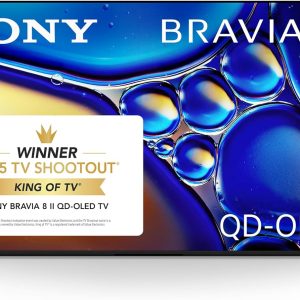 Sony BRAVIA 8 II 65 吋電視、QD OLED, 4K 智慧型 Google TV、XR 處理器,採用 AI 技術,超薄設計,120hz 電視、Dolby Vision/Atmos,PS5、K-65XR80M2、2025 型號的獨家功能