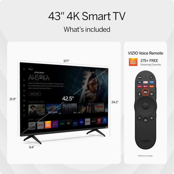 VIZIO 43 吋 4K UHD LED 智慧型電視,附杜比 Vision HDR,DTS Virtual:X,Alexa 相容性,內建 Chromecast ,藍牙耳機功能(V4K43M-08)(翻新) - Image 3