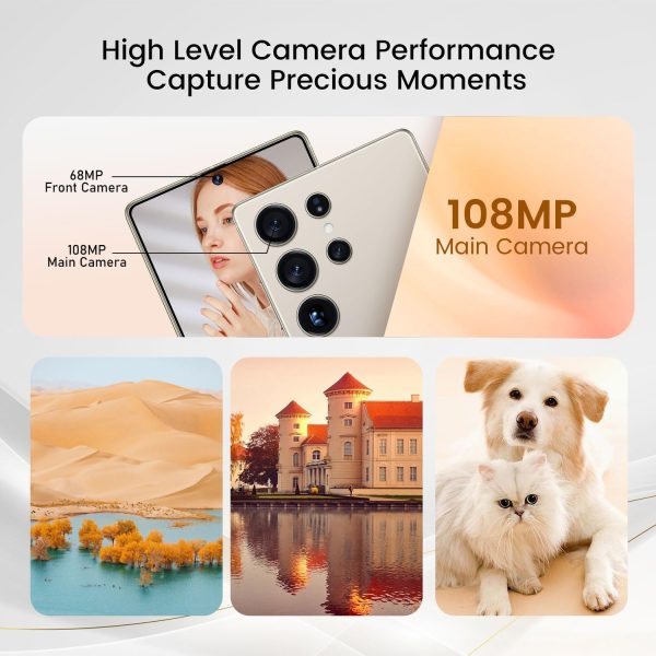 I25 Ultra 旗艦殺手智慧型手機 - Snapdragon 8 Gen 3、16GB+512GB、大型 7 吋 FHD+ 顯示器、108MP+68MP Pro Cam、7000mAh 2 日電池、Android 14 包括手寫筆(鈦灰色) - Image 5