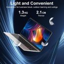 2025 筆記型電腦 14 吋 Win 11 256GB SSD 高達 1TB SSD 擴充筆記型電腦 Celeron N4020 高達 2.8Ghz 1920x1080 FHD 雙 WiFi BT4.2 附網路攝影機 鍵盤 保護飛翼 適用於商務學生 - 銀色