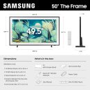 Samsung 三星 50 吋 Class The Frame LS03F 4K QLED 智慧型電視(2025 年型號)薄型壁掛式,現代框架設計,NQ4 AI Gen2 處理器,藝術模式,巧妙的畫質,Samsung Vision AI,Alexa 內建