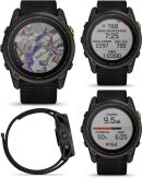 Wearable4U Garmin Enduro 3 – 51 公釐,太陽能、藍寶石、超高性能 GPS 智慧型手錶,碳灰色 DLC 鈦金屬搭配黑色 UltraFit 尼龍錶帶白色耳塞組