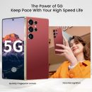 I25 Ultra 旗艦殺手智慧型手機 - Snapdragon 8 Gen 3、16GB+512GB、大型 7 吋 FHD+ 顯示器,108MP+68MP Pro Cam,7000mAh 2 日電池,Android 14 包括手寫筆(酒紅色)