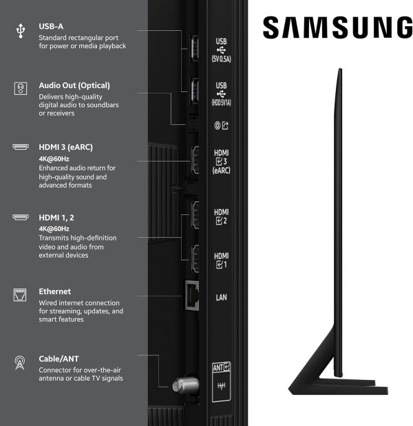 Samsung 三星 43 吋 Class QLED Q8F 4K UHD 智慧型電視(2025 年型號) Q4 AI 處理器,100% 色量,AirSlim 設計,無盡的免費內容,Samsung Vision AI,Alexa 內建 - Image 3