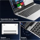 2025 筆記型電腦 14 吋 Win 11 256GB SSD 高達 1TB SSD 擴充筆記型電腦 Celeron N4020 高達 2.8Ghz 1920x1080 FHD 雙 WiFi BT4.2 附網路攝影機 鍵盤 保護飛翼 適用於商務學生 - 銀色