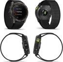 Wearable4U - Garmin Enduro 2 智慧型手錶,碳灰色 DLC 鈦金屬,附黑色尼龍錶帶,長效的 GPS 電池壽命,太陽能充電,預載地圖,附電子銀行套組